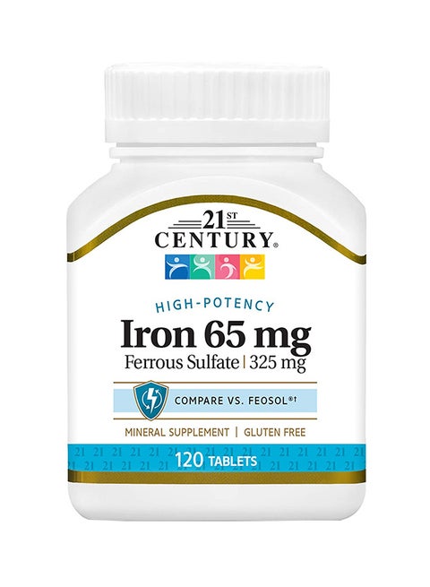 Iron 65 mg Ferrous Sulfate 325 mg - 120 Tablets
