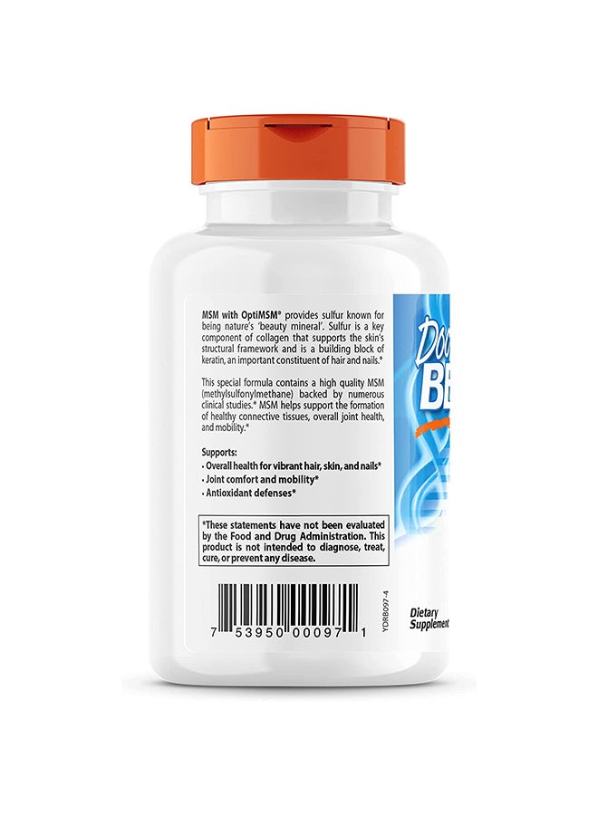 Doctor's BEST - MSM With OptiMSM Diatery Supplement 1500 Mg - 120 Tablets - Image 1