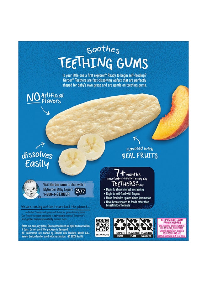 Gerber Banana Peach Gentle Teething Wafers 48grams - Image 2
