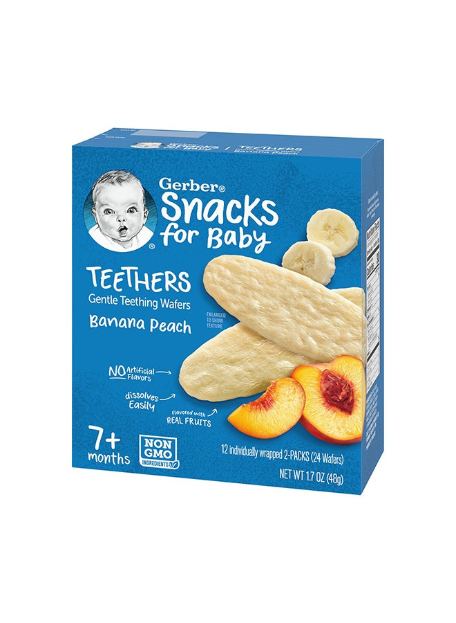 Gerber Banana Peach Gentle Teething Wafers 48grams - Image 3