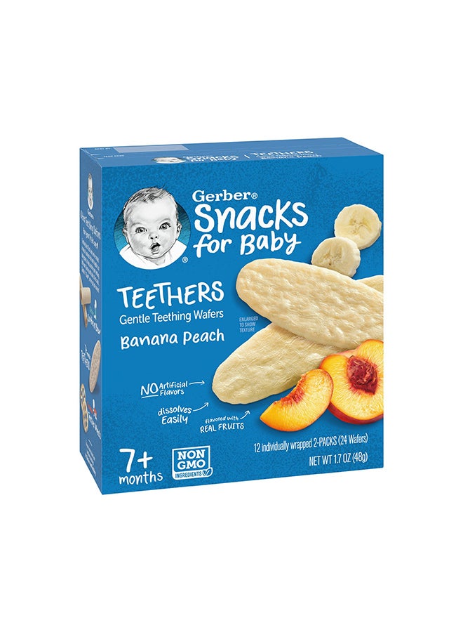 Gerber Banana Peach Gentle Teething Wafers 48grams - Image 4
