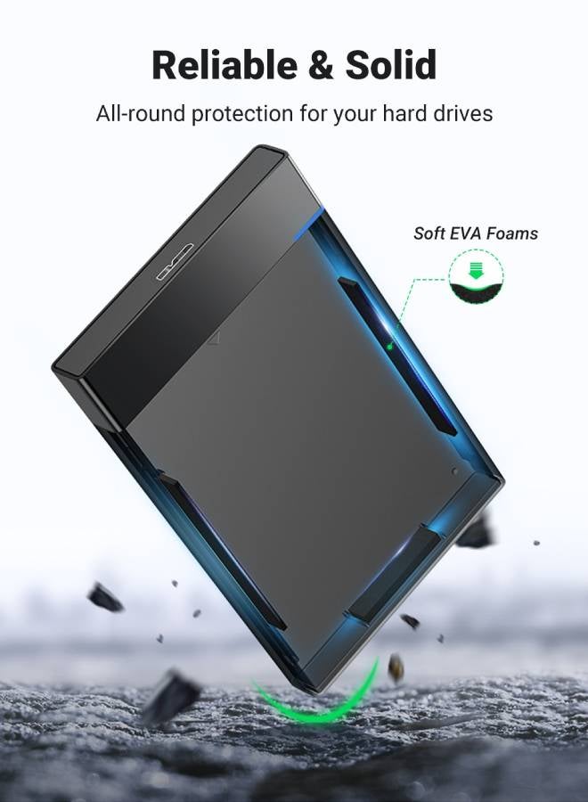 حاوية القرص الصلب وغطاء القرص الصلب الخارجي USB 3.0 إلى ساتا بمقاس 2.5 متوافق مع سانديسك وويسترن ديجيتال وسيغات وتوشيبا وهيتاشي ساتا 3، و HDD وSSD 6TB وبلاي ستيشن 4 （غطاء فقط والقرص الصلب غير مشمول）أسود أسود - v1660728076/N29357238A_12