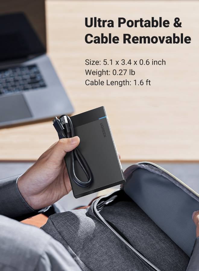 حاوية القرص الصلب وغطاء القرص الصلب الخارجي USB 3.0 إلى ساتا بمقاس 2.5 متوافق مع سانديسك وويسترن ديجيتال وسيغات وتوشيبا وهيتاشي ساتا 3، و HDD وSSD 6TB وبلاي ستيشن 4 （غطاء فقط والقرص الصلب غير مشمول）أسود أسود - v1660728076/N29357238A_13