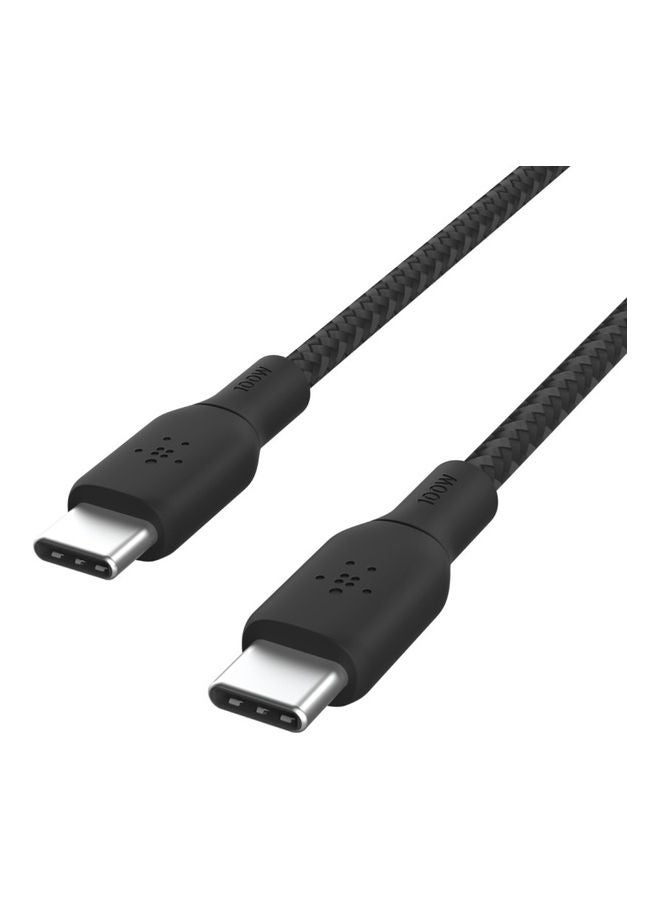 belkin USB Type C To C type Cable 100W Power Delivery USB IF Certified 2.0 USB C Cable Charger With Double Braided Nylon Exterior For iPhone 15 iPad MacBook Samsung Galaxy Pixel And More   3 m black Black  - Image 4
