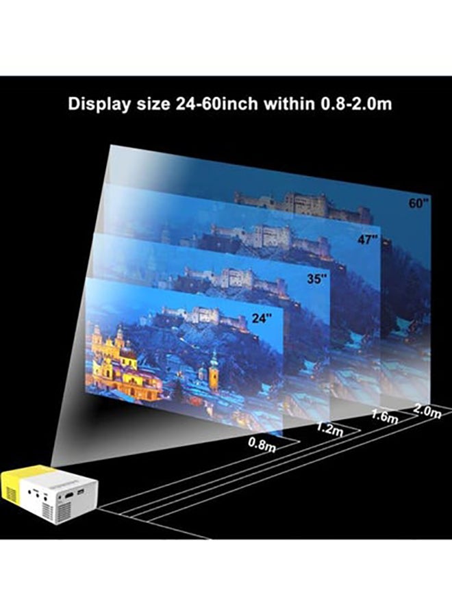 Unic Full HD LED Projector YG-300 White/Yellow/Black - Image 4
