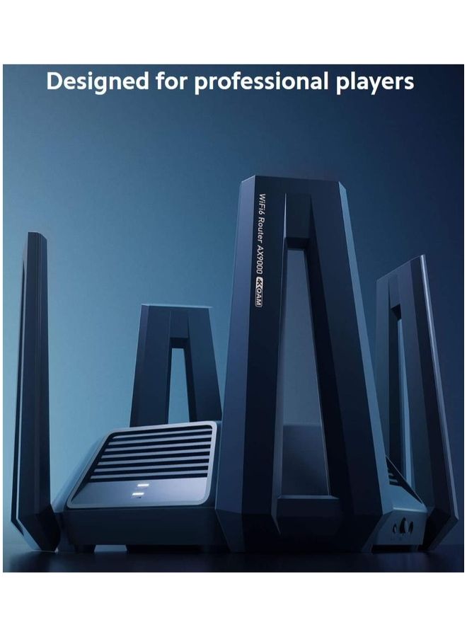 Xiaomi - MI AX9000 9000MBPS Enhanced Version TRI-BAND WIFI6 Router Black - Image 1