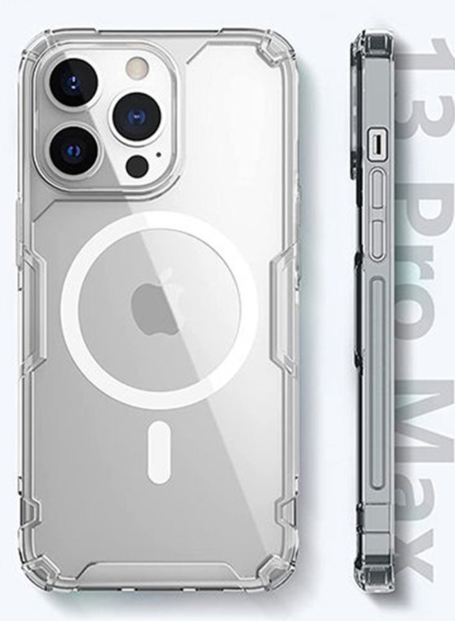 Nillkin - Nature TPU Pro Magnetic Case For Apple iPhone 13 Pro Max Clear White - Image 1