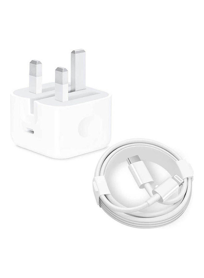 Generic - 25W Adapter With Usb-C Cable White - Image 1