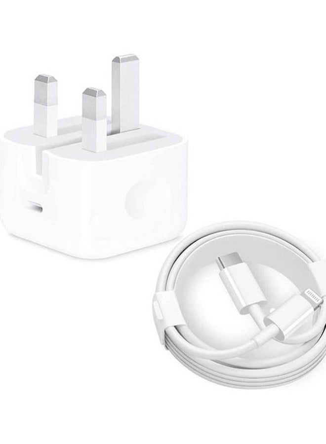 Generic - 25W Adapter With Usb-C Cable White - Image 1