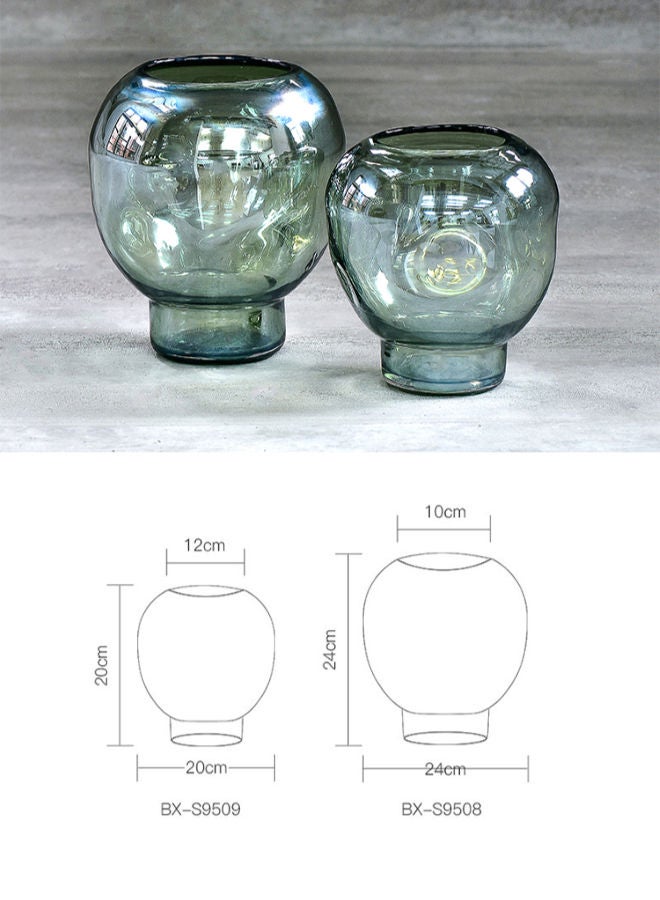 Switch Modern Handmade Glass Flower Vase Unique Luxury Quality Material For The Perfect Stylish Home BX-S9508 Green 23.5cm - Image 4