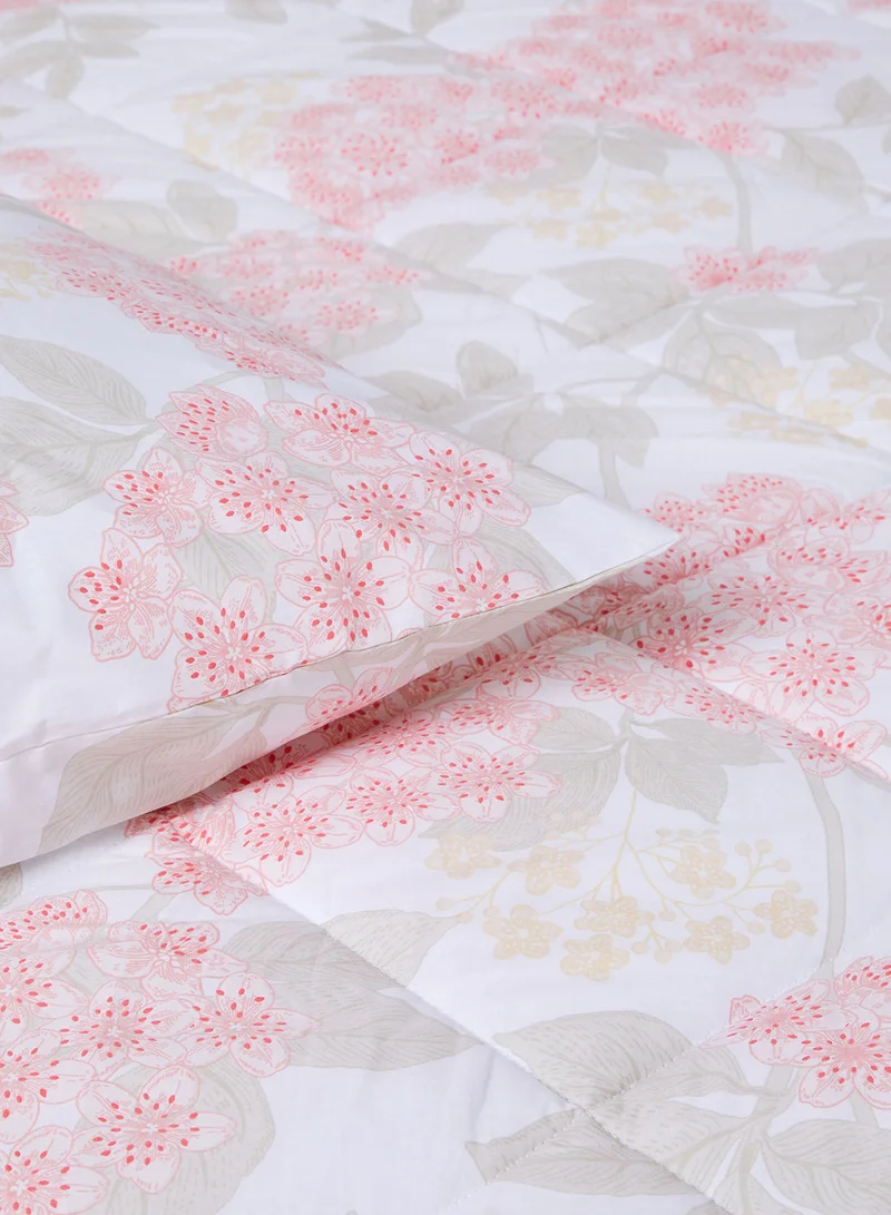 Noon East Comforter Set With Pillow Cover - For King/Super King Size Mattress - 100% Cotton Cordelia Percale - Sleep Well Lightweight And Warm Bed Linen - Blush Pink 1.5meter