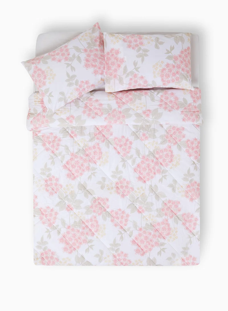Noon East Comforter Set With Pillow Cover - For King/Super King Size Mattress - 100% Cotton Cordelia Percale - Sleep Well Lightweight And Warm Bed Linen - Blush Pink 1.5meter