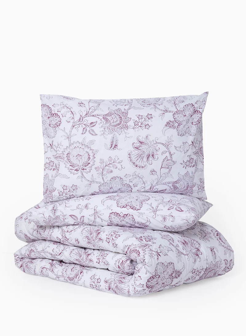 Noon East Comforter Set With Pillow Cover 50X75 Cm, Comforter 160X220 Cm - For Double Size Mattress - 100% Cotton Orion Percale - Sleep Well Lightweight And Warm Bed Linen Orion Pink