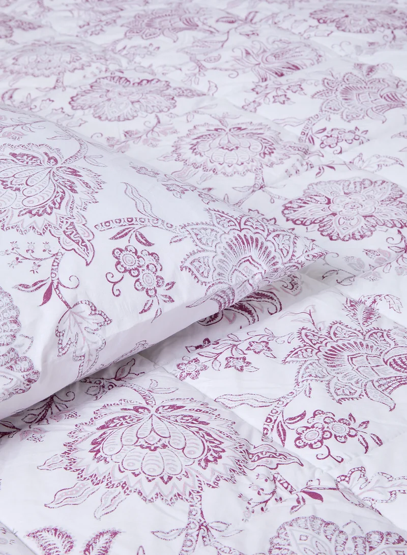 Noon East Comforter Set With Pillow Cover 50X75 Cm, Comforter 160X220 Cm - For Double Size Mattress - 100% Cotton Orion Percale - Sleep Well Lightweight And Warm Bed Linen Orion Pink