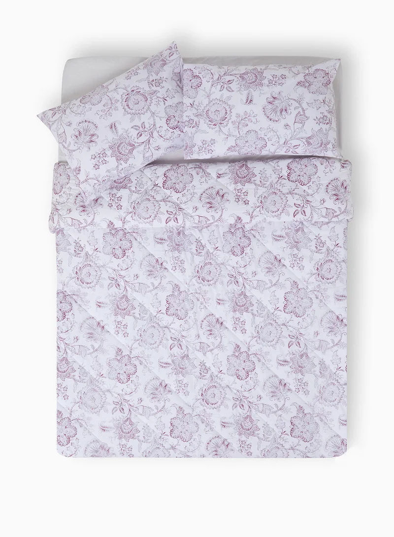Noon East Comforter Set With Pillow Cover 50X75 Cm, Comforter 160X220 Cm - For Double Size Mattress - 100% Cotton Orion Percale - Sleep Well Lightweight And Warm Bed Linen Orion Pink