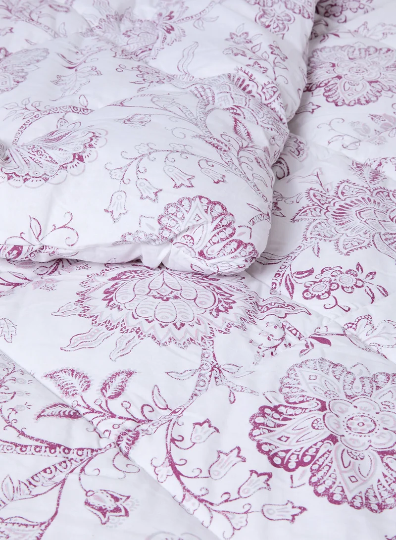 Noon East Comforter Set With Pillow Cover 50X75 Cm, Comforter 160X220 Cm - For Double Size Mattress - 100% Cotton Orion Percale - Sleep Well Lightweight And Warm Bed Linen Orion Pink