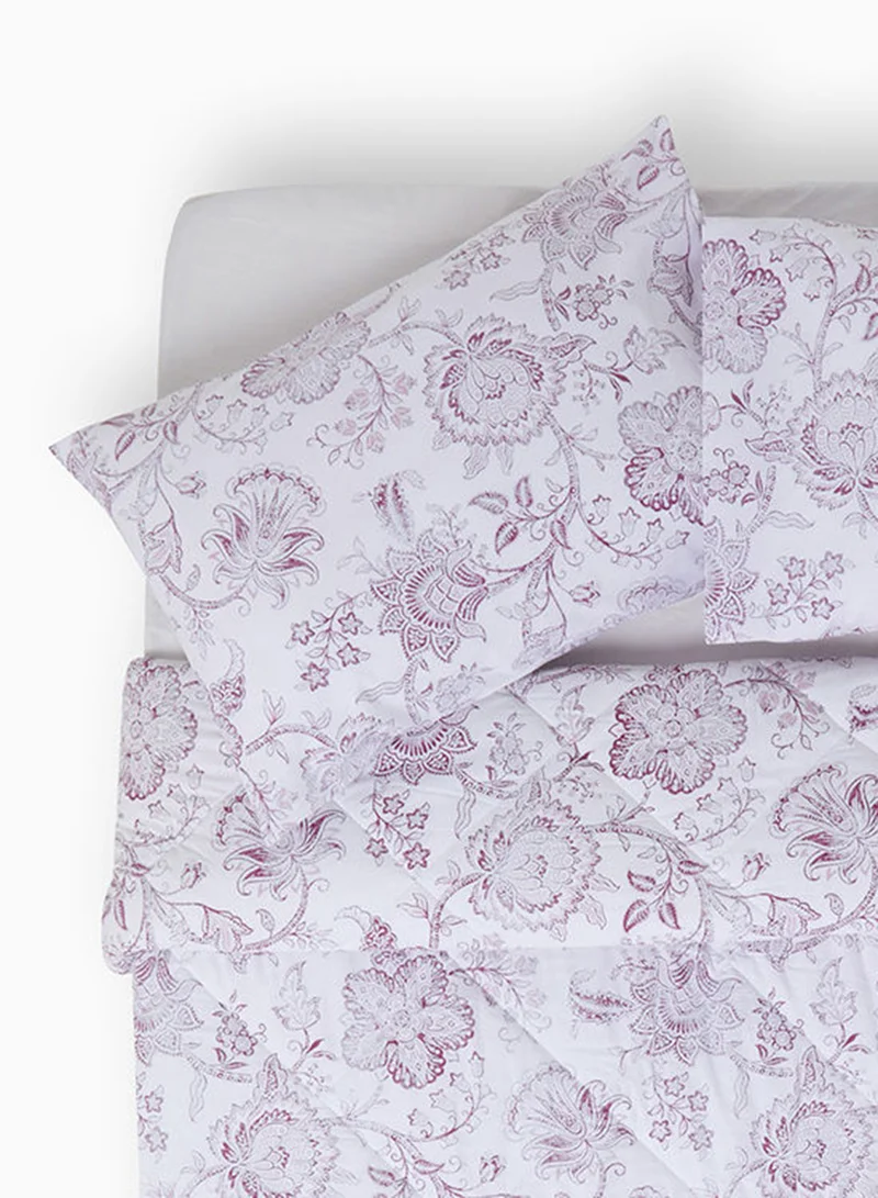 Noon East Comforter Set With Pillow Cover 50X75 Cm, Comforter 160X220 Cm - For Double Size Mattress - 100% Cotton Orion Percale - Sleep Well Lightweight And Warm Bed Linen Orion Pink