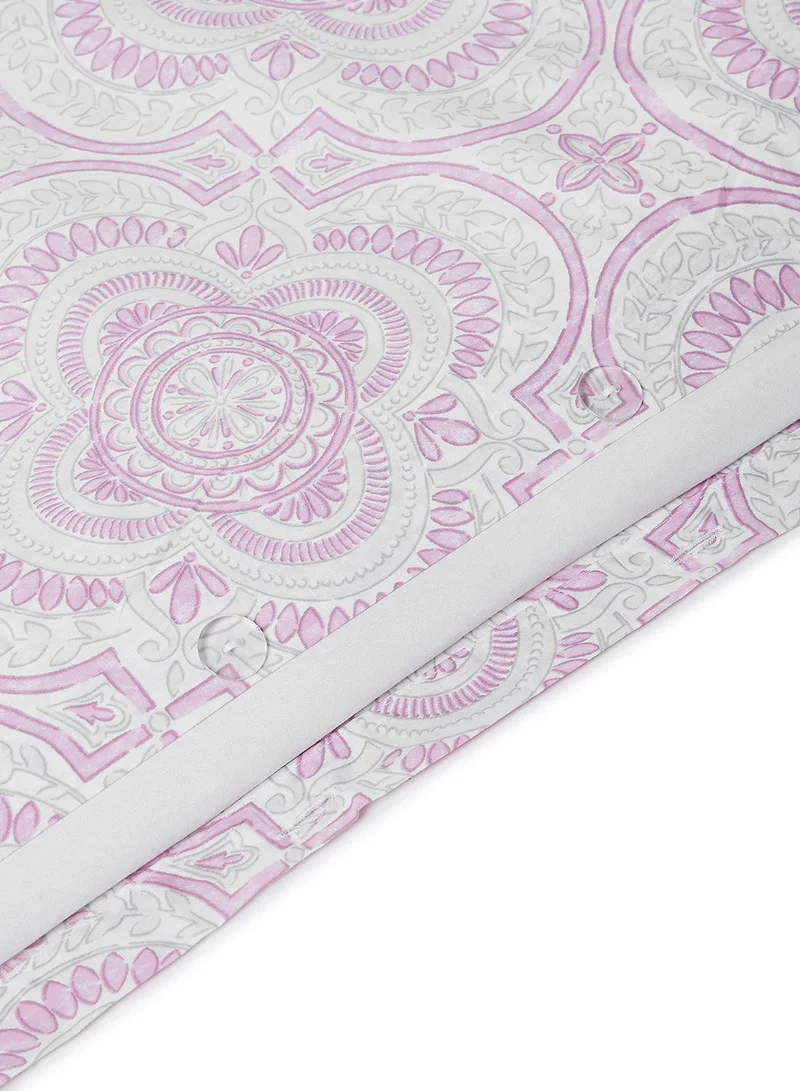 ايست من نون Duvet Cover Set - With 1 Duvet Cover 160X200 Cm And 2 Pillow Cover 50X75 Cm - For Double Size Mattress - 100% Cotton Morgan Percale - 180 Thread Count Lavendar