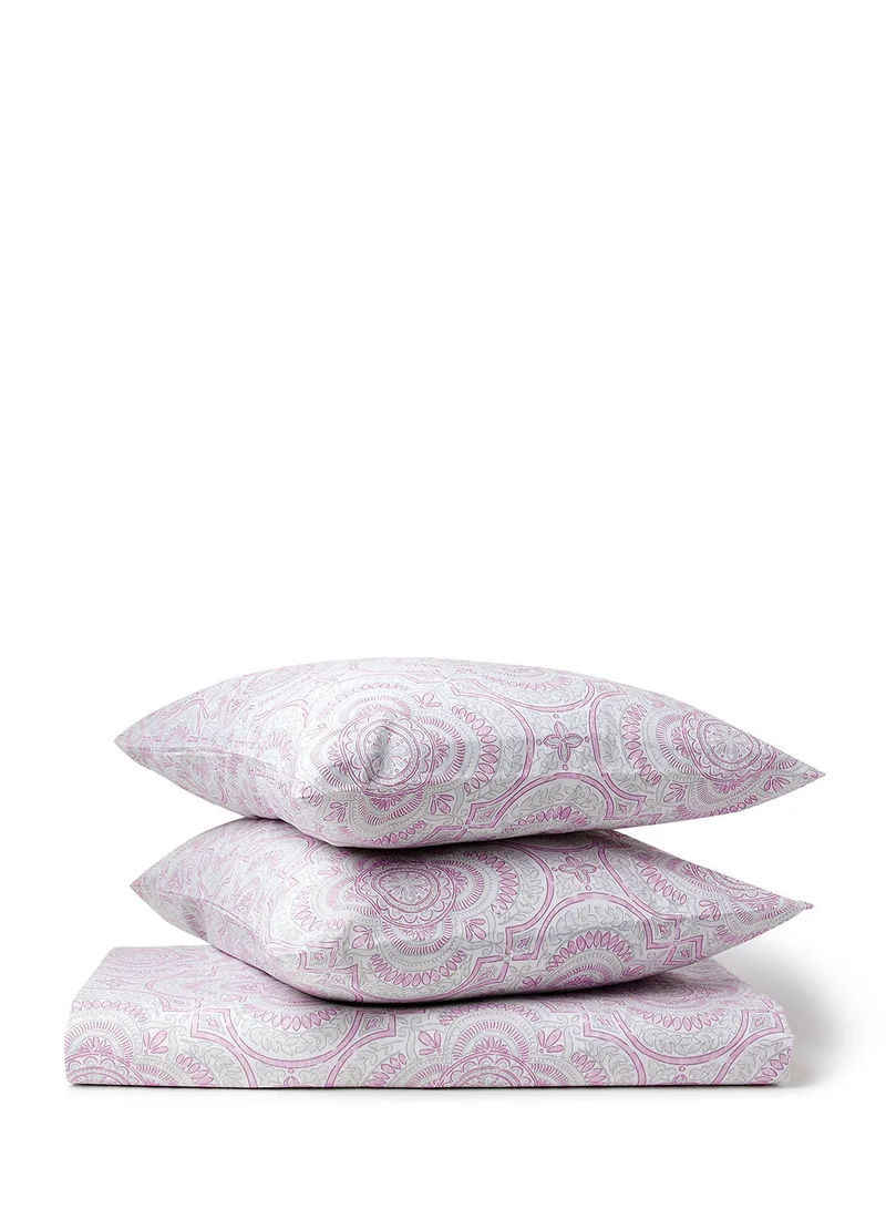 Noon East Duvet Cover Set - With 1 Duvet Cover 200X200 Cm And 2 Pillow Cover 50X75 Cm - For Queen Size Mattress - 100% Cotton Morgan Percale - 180 Thread Count Lavendar