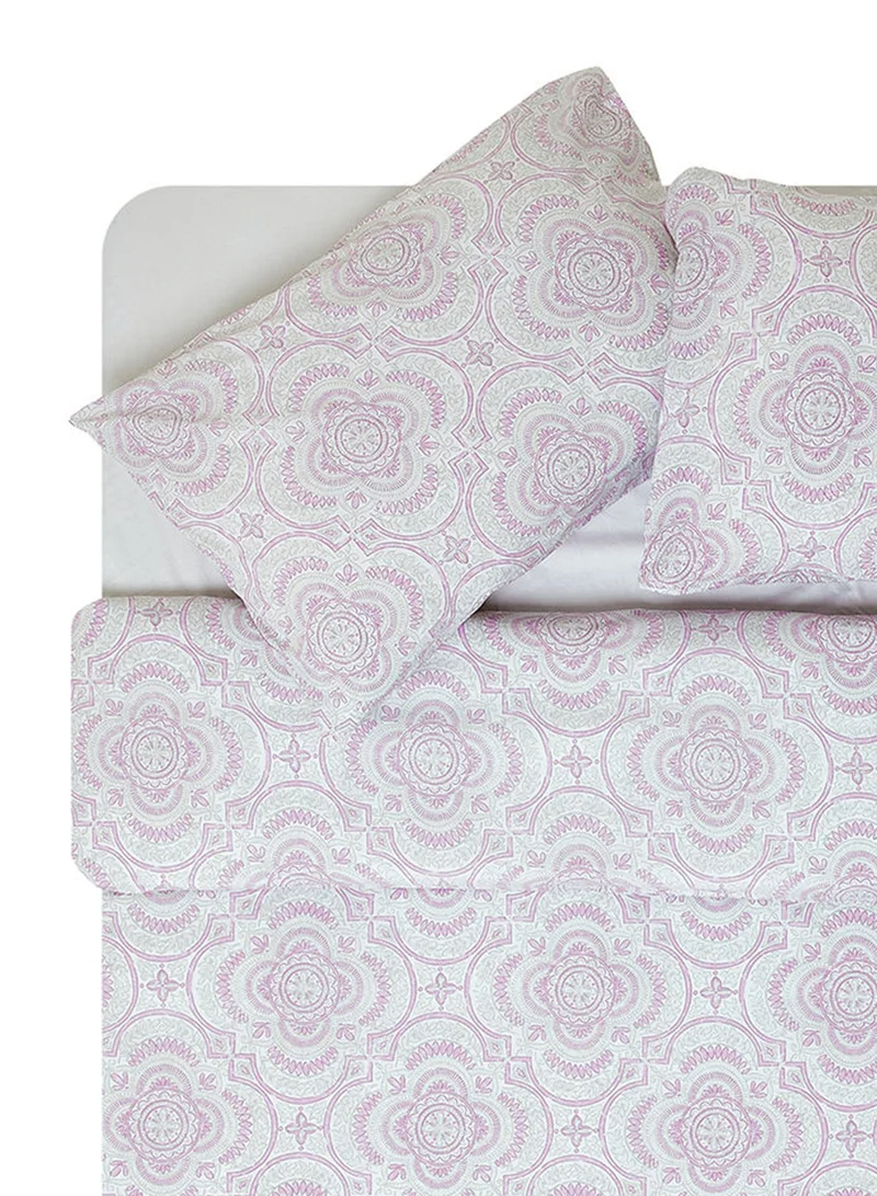 Noon East Duvet Cover Set - With 1 Duvet Cover 200X200 Cm And 2 Pillow Cover 50X75 Cm - For Queen Size Mattress - 100% Cotton Morgan Percale - 180 Thread Count Lavendar