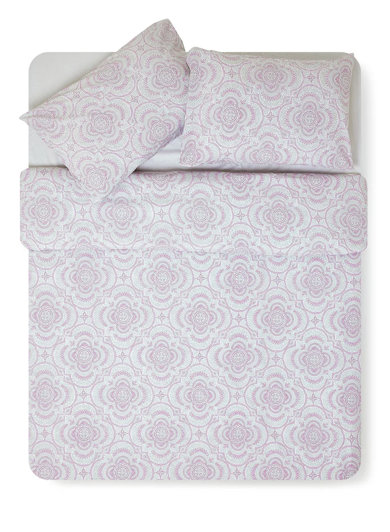 Noon East Duvet Cover Set - With 1 Duvet Cover 200X200 Cm And 2 Pillow Cover 50X75 Cm - For Queen Size Mattress - 100% Cotton Morgan Percale - 180 Thread Count Lavendar