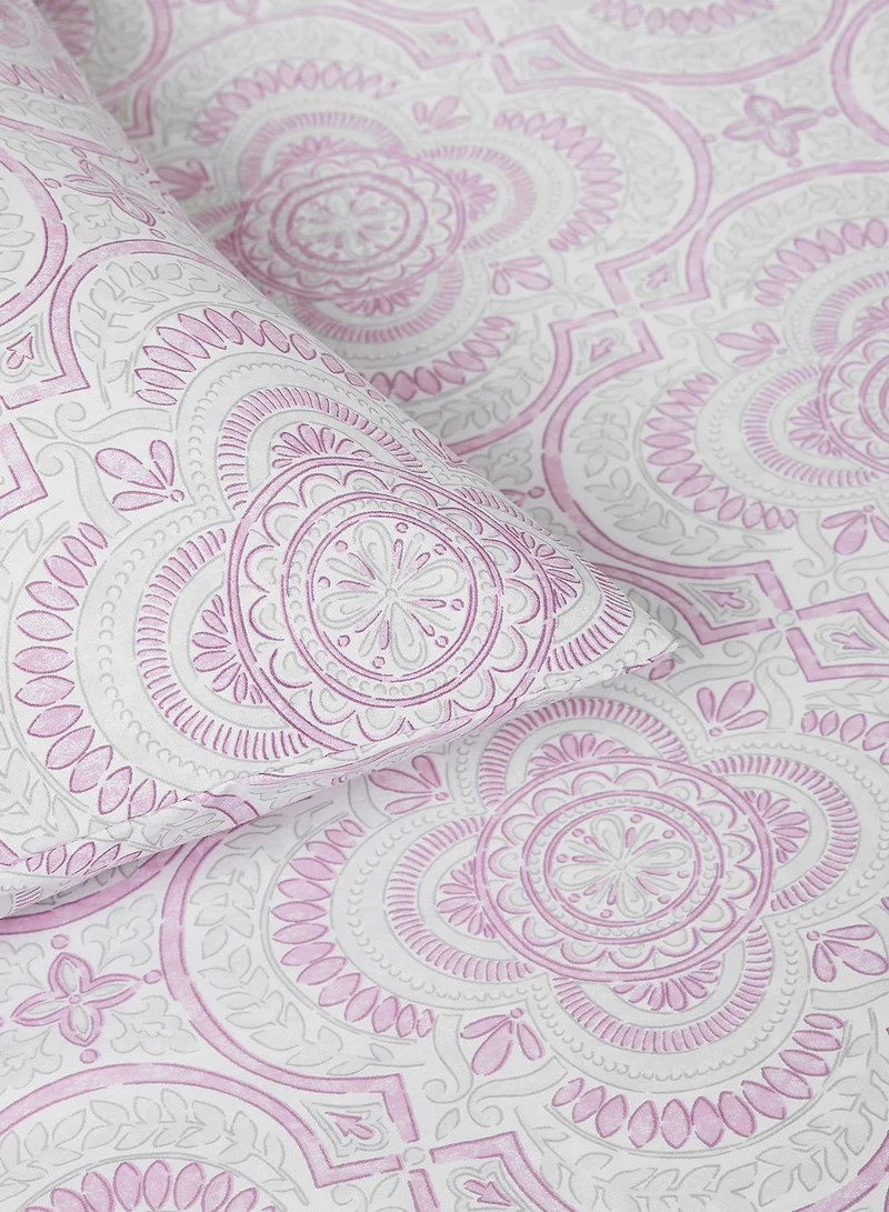 Noon East Duvet Cover Set - With 1 Duvet Cover 200X200 Cm And 2 Pillow Cover 50X75 Cm - For Queen Size Mattress - 100% Cotton Morgan Percale - 180 Thread Count Lavendar