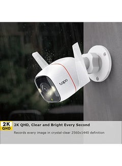 TP-LINK Tapo 2K High Definition Outdoor Security Camera Weatherproof, Colour Night Vision, Works With Alexa And Google Home  - Image 4
