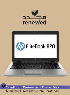 Renewed - Elitebook 820 G2 (2013) Laptop With 13.3-Inch Display, Intel Core i5 Processor/5th Gen/8GB RAM/128GB SSD/Intel HD Graphics English Black