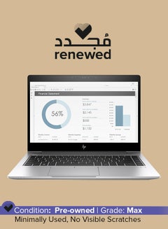 Renewed - Elitebook X360 1030 G3 (2019) Laptop With 13.3-Inch Display, Intel Core i7 Processor/8th Gen/8GB RAM/256GB SSD/Intel HD Graphics English Silver