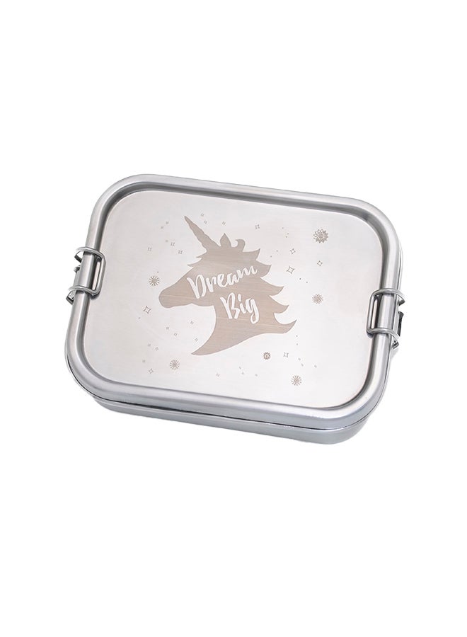 Bamboo Bark 3 Compartment Stainless Steel Lunch Box  - Image 1