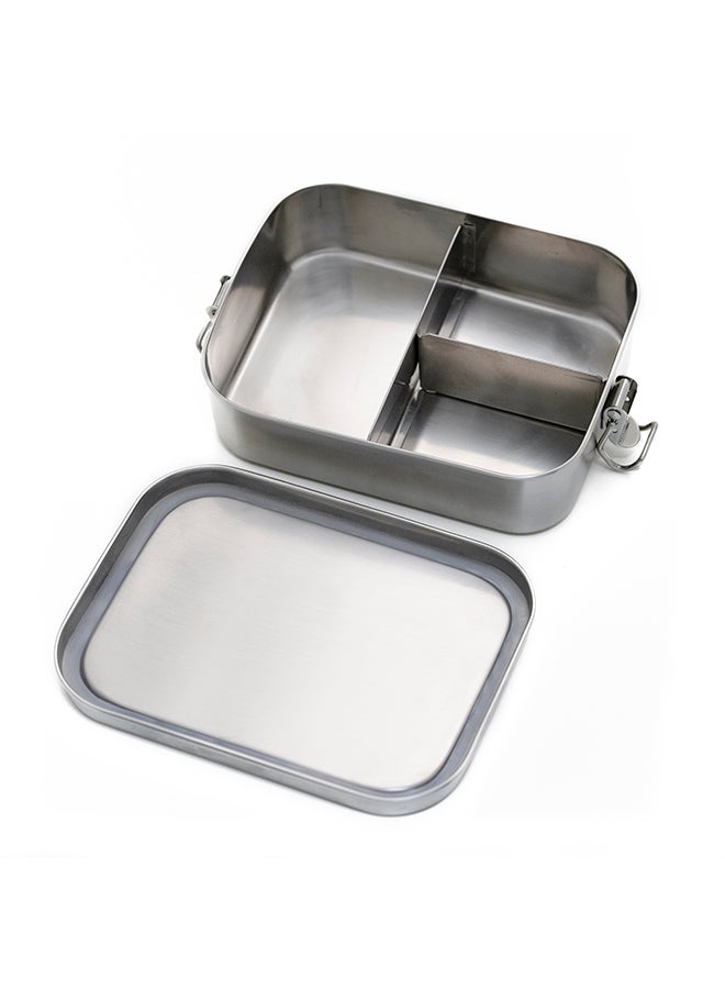 Bamboo Bark 3 Compartment Stainless Steel Lunch Box  - Image 2
