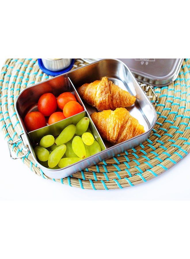Bamboo Bark 3 Compartment Stainless Steel Lunch Box  - Image 4