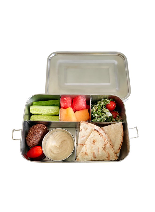 Bamboo Bark 5 Compartment Stainless Steel Lunch Box - Image 5