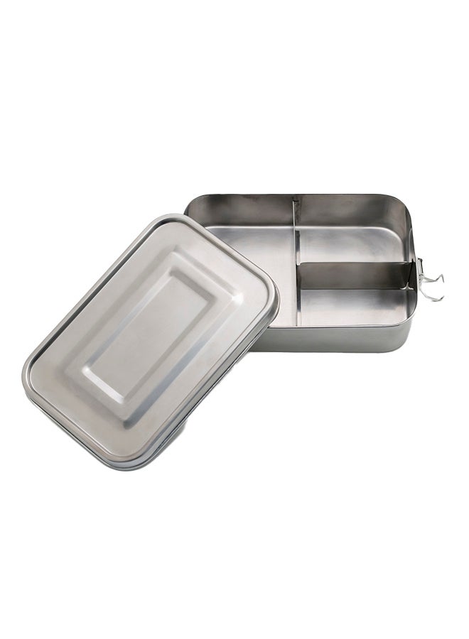 Bamboo Bark 3 Compartment Stainless Steel Lunch Box  - Image 1