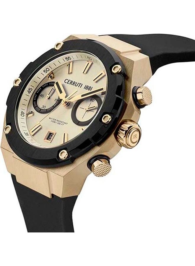CERRUTI 1881 Men's Lucardo Round Chronograph Wrist Watch CIWGO2206103 - 55.6 mm - Black  - Image 2