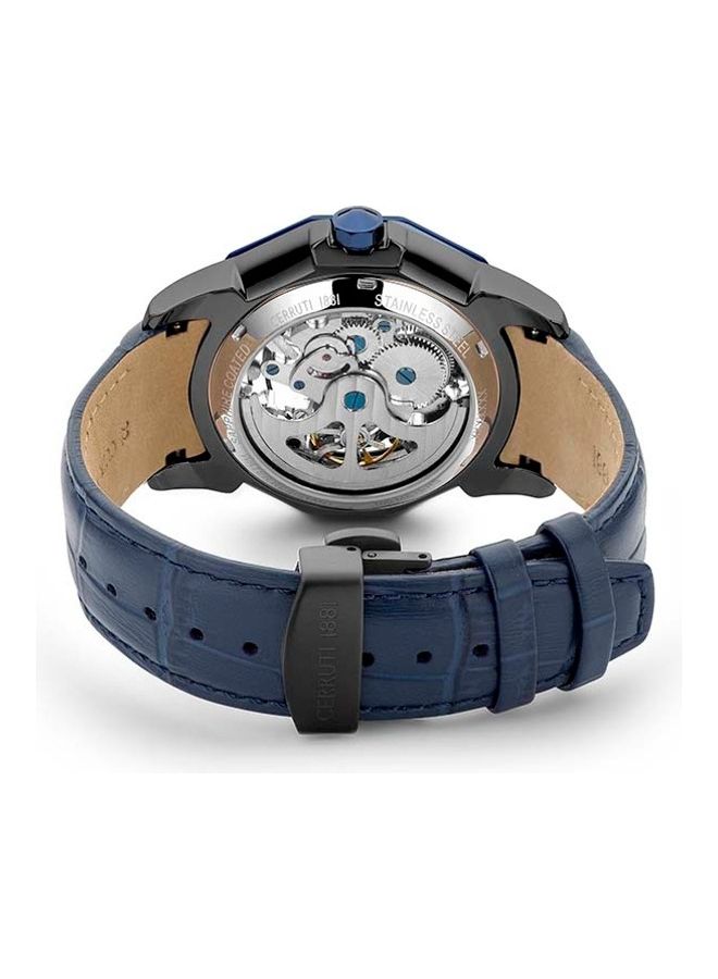 CERRUTI 1881 Men's Molveno Automatic Round Analog Wrist Watch CIWGE2206302 - 53 mm - Blue  - Image 3