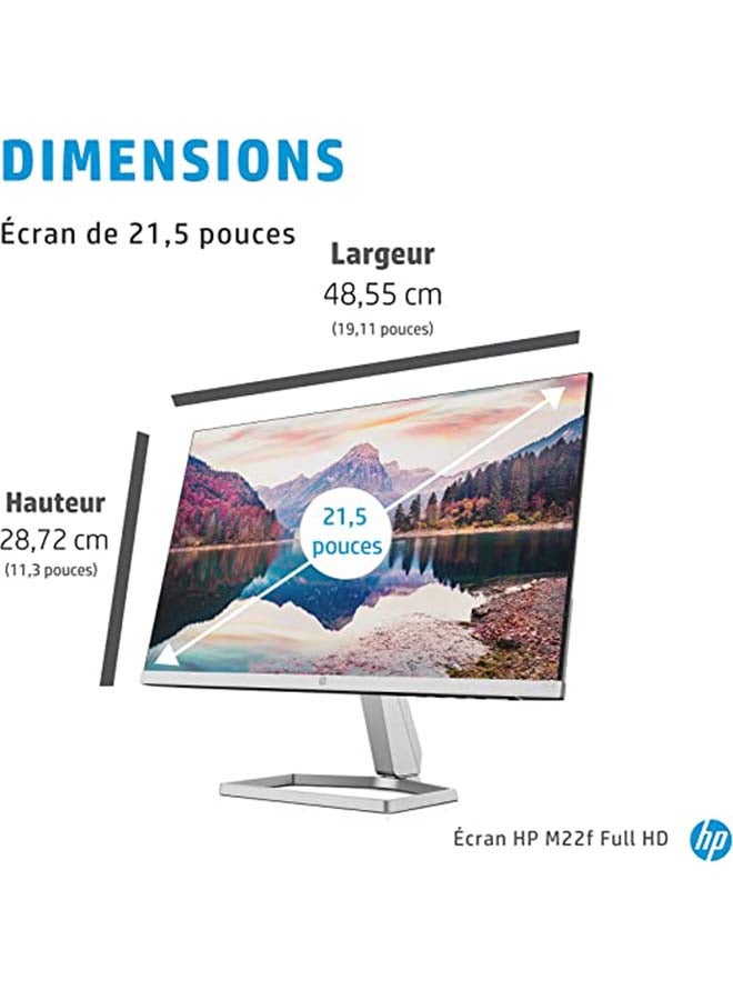 M22f with 21.5-inch IPS FHD Display Monitor silver