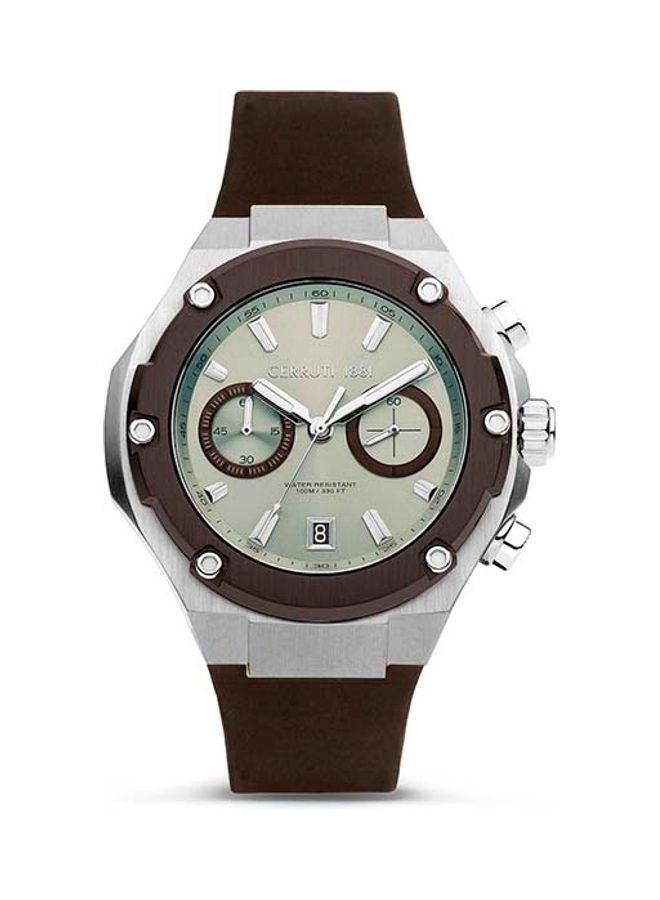 CERRUTI 1881 Men's Lucardo Round Chronograph Wrist Watch CIWGO2206101 - 56 mm - Brown  - Image 1