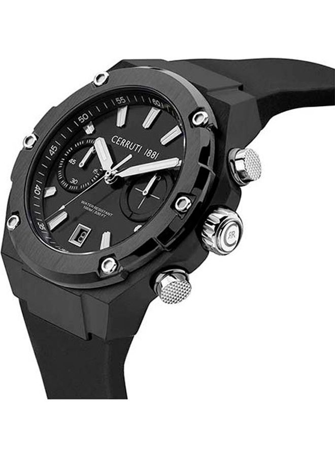CERRUTI 1881 Men's Lucardo Round Chronograph Wrist Watch CIWGO2206105 - 56mm - Black  - Image 2