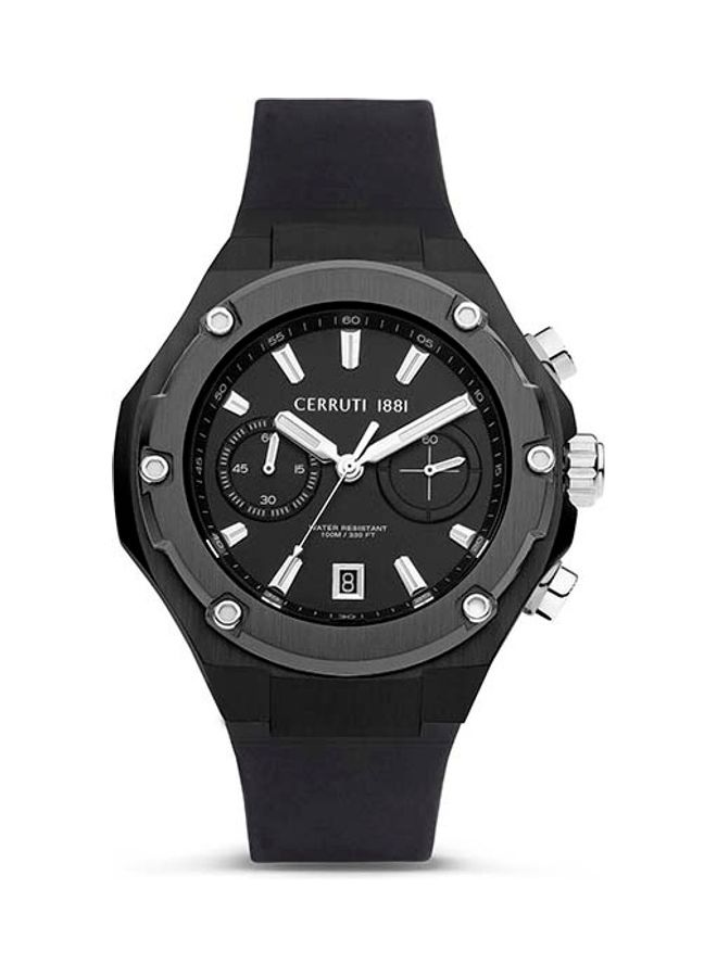 CERRUTI 1881 Men's Lucardo Round Chronograph Wrist Watch CIWGO2206105 - 56mm - Black  - Image 1