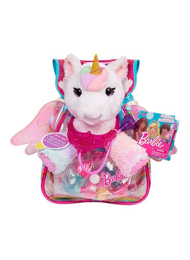 باربي مجموعة ألعاب دريمتوبيا اليونيكورن طبيب الحيوانات الأليفة مكونة من 6 قطع 33.02 x 19.1 x 37.5سم - Image 1