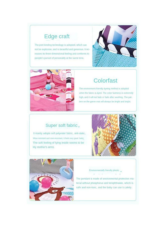 Kidle Multi-function Baby Fitness Frame Crawling Game Blanket Puzzle Play Mat 80x80x55cm  - Image 2