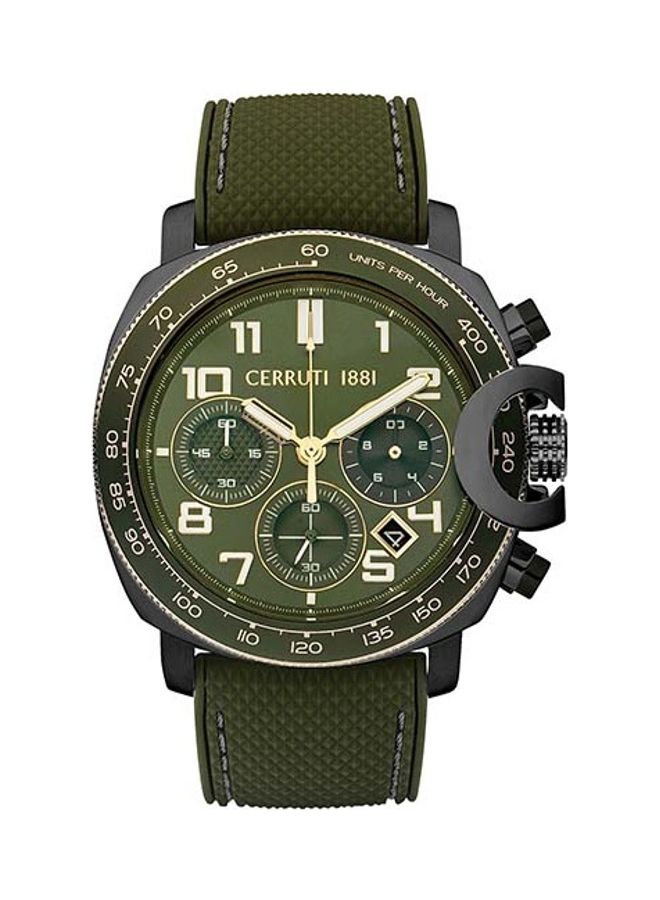 CERRUTI 1881 Men's Positano Round Chronograph Wrist Watch CIWGO2206803 - 53 mm - Green  - Image 1