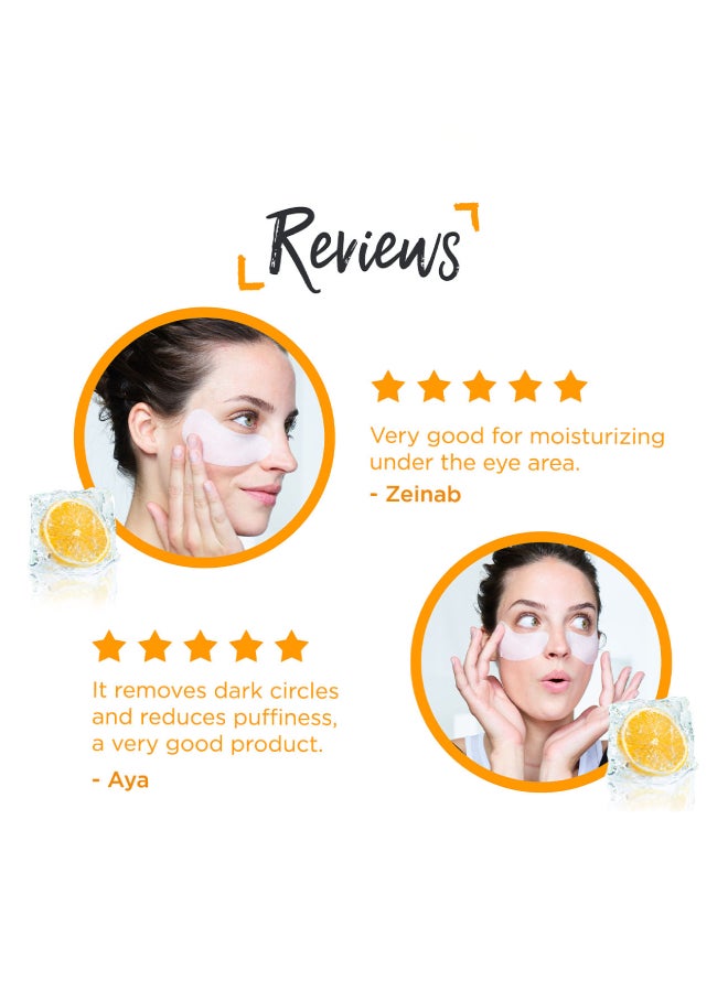 غارنييه قناع ورقي للعين لتخفيف مظهر الهالات السوداء وجيوب العين غني بعصير البرتقال وحمض الهيالورون - Image 5