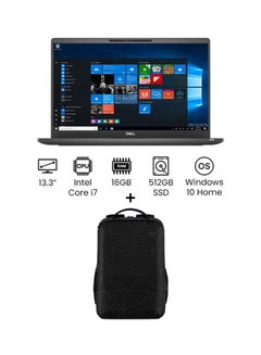 Latitude E7300 With 13.3-Inch Full HD Display, Corei7 Processor/16GB RAM/512GB SSD/Integrated Graphics/Windows 10/International Version With Bag English Black