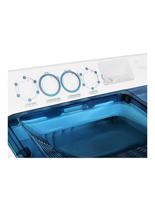 14 Kg Twin-Tub Semi-Automatic Washing Machine, Efficient Top-Load Washer With Lint Filter, Spin-Dry 14 kg 740 W SGW155 White