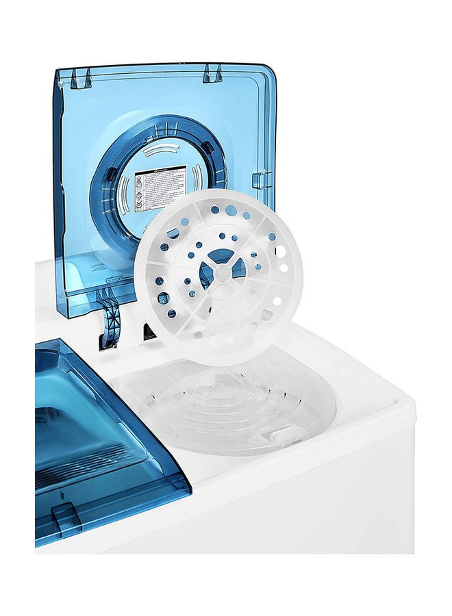 14 Kg Twin-Tub Semi-Automatic Washing Machine, Efficient Top-Load Washer With Lint Filter, Spin-Dry 14 kg 740 W SGW155 White