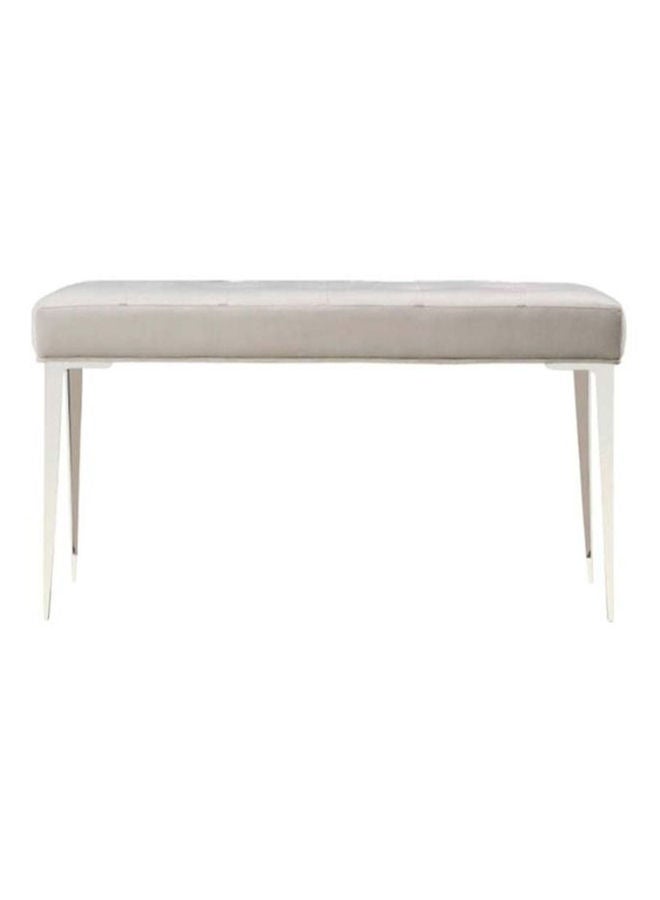 ebb & flow Bedroom Makeup Vanity Luxurious - Bench - Grey/Nickel Serra Collection Wood - Dresser For Hairstyle Bedside Table Bench - Bench - Grey/Nickel 91x48x46cm - Image 5