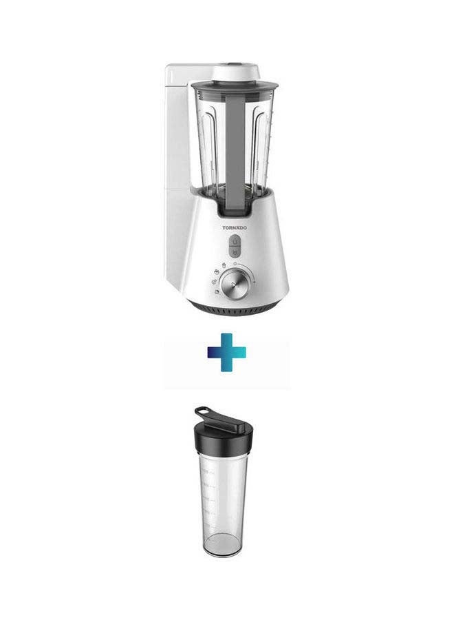 TORNADO Vacuum Blender Extra 0.6 Liter Bottle TVBL-1000LI White - Image 2