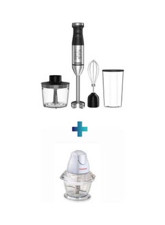 TORNADO Hand Blender With Chopper 400W TSET-HBCH Silver  - Image 1